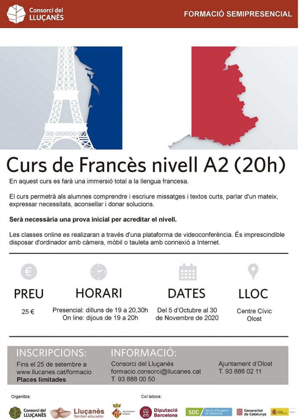 Curs semipresencial de Francès nivell A2